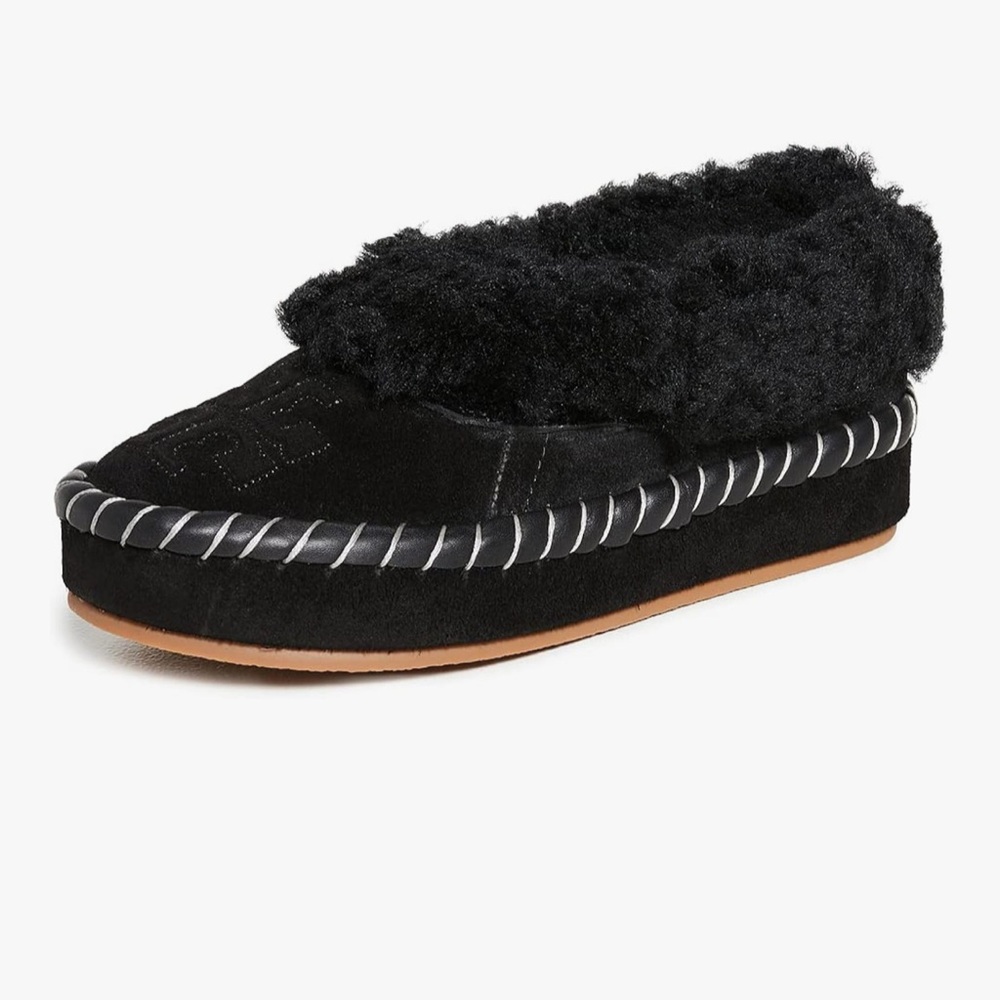 Tory Burch Women's Shearling Slippers - Picture 2 of 11